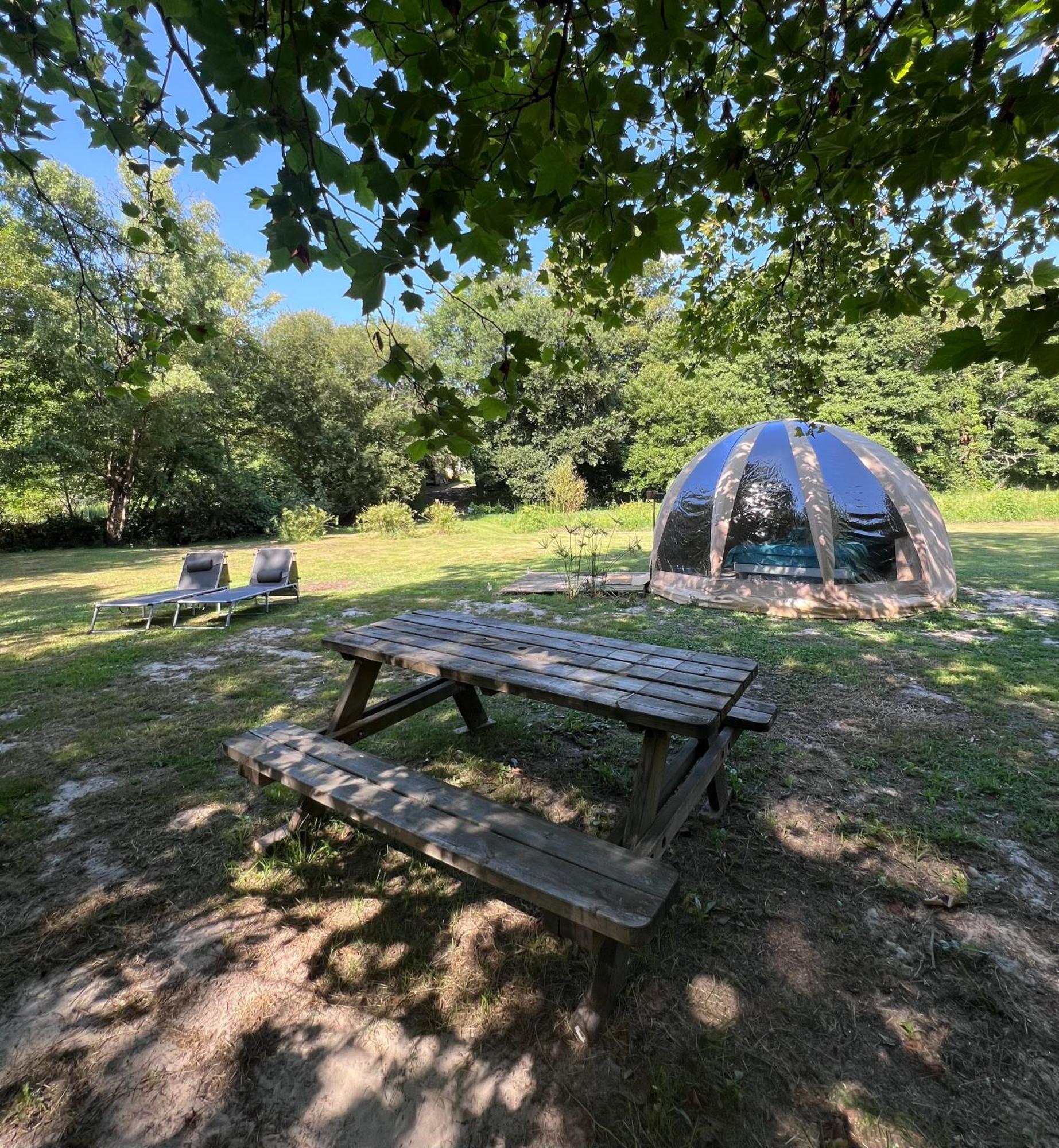 La Wigwam Bleu Du Domaine Du Pas De L'Ane Hotel Миос Екстериор снимка