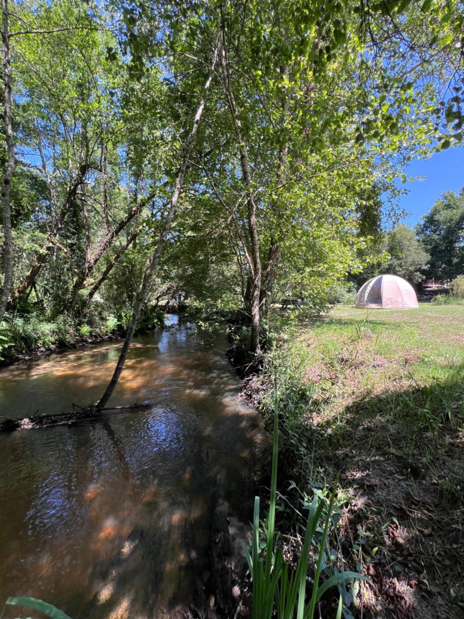 La Wigwam Bleu Du Domaine Du Pas De L'Ane Hotel Миос Екстериор снимка